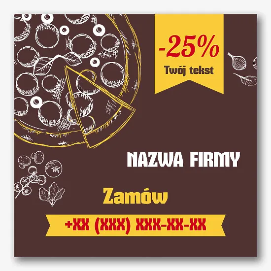Szablon banera reklamowego pizzerii