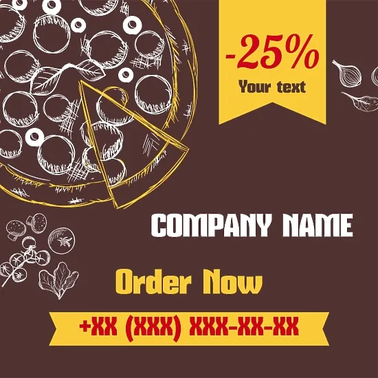 Pizzeria advertising banner template
