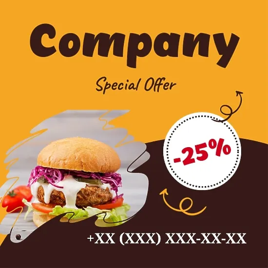 Fast Food advertising banner template