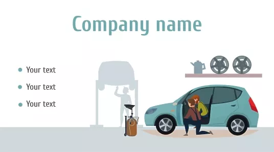 Service station business card template
