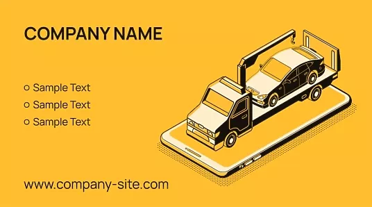 Tow truck business card template