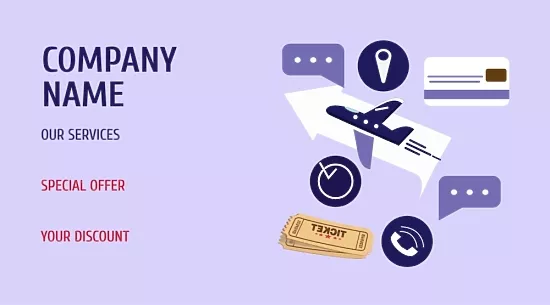 Tour operator's business card template
