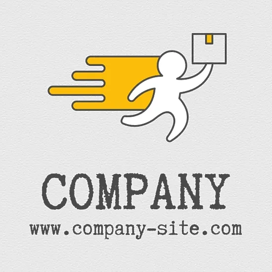 Logistics company sticker template