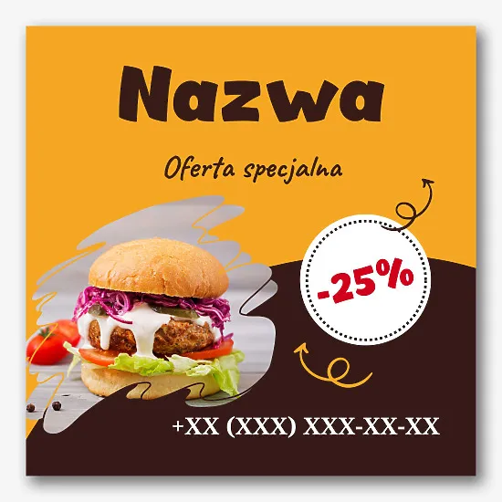 Szablon banera reklamowego fast food