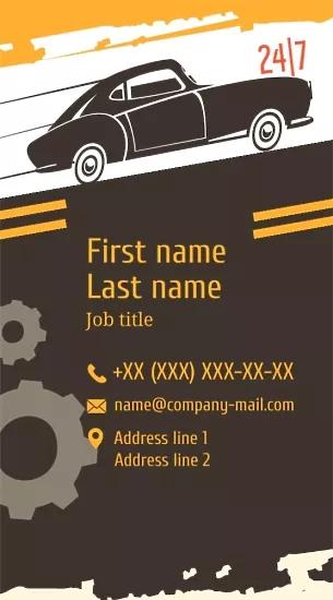 Car service business card template
