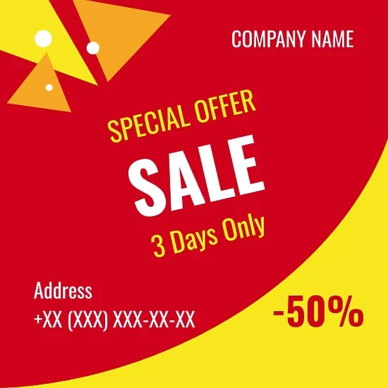 Advertising banner template