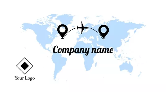 Airline business card template
