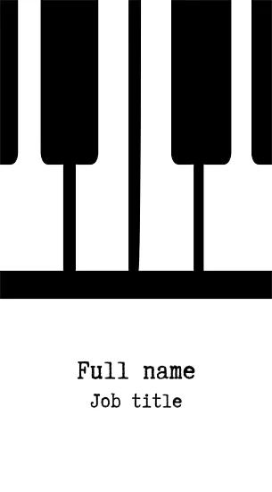 Predloga vizitke pianista
