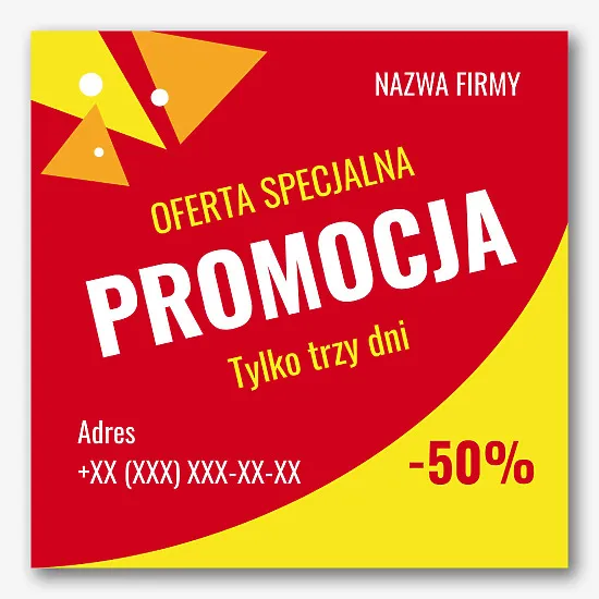Szablon banera reklamowego