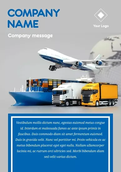 Predloga letaka mednarodnega logističnega podjetja