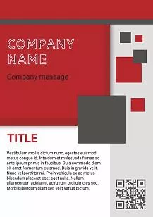 Information leaflet template with squares